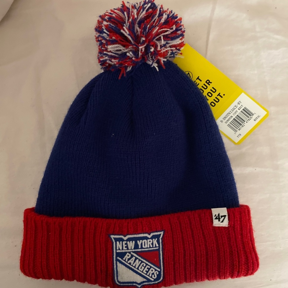 New York Ragers Youth Beanie with Pom Pom!